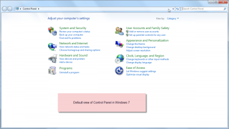 Windows 7 Folder Options via Control Panel